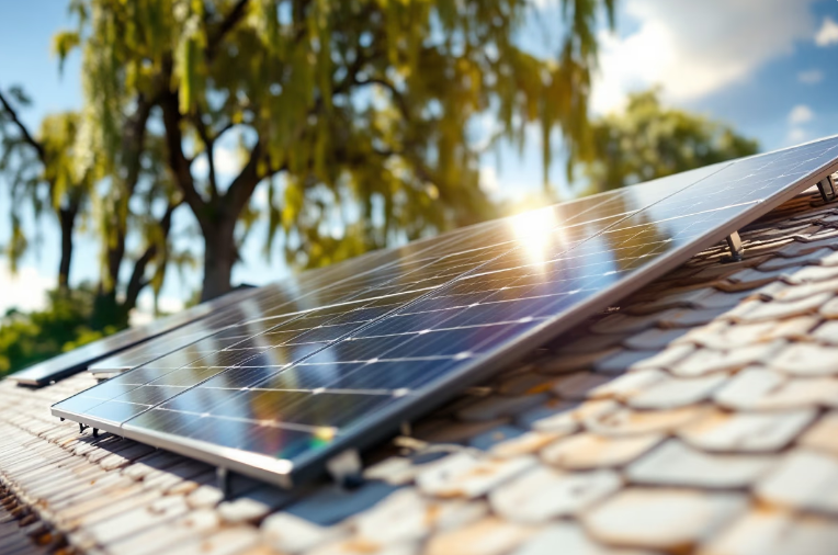 image of solar panels on rooftops