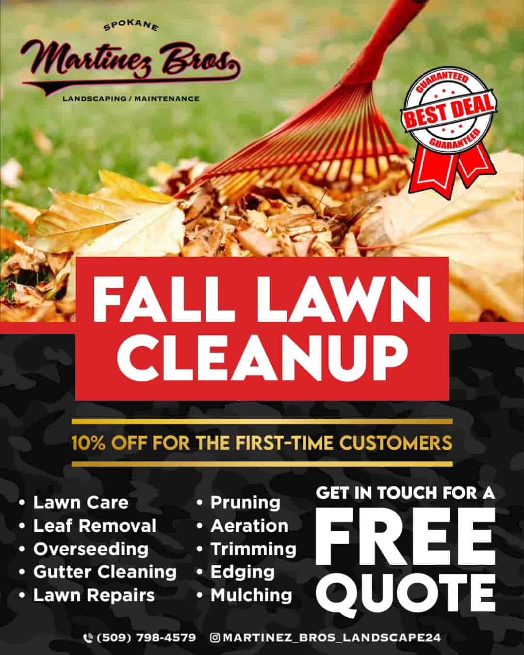 Spokane fall cleanup Services Martinez bros landscape