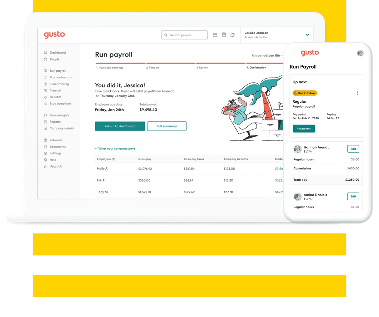 From accounting to payroll, you’re  in good hands