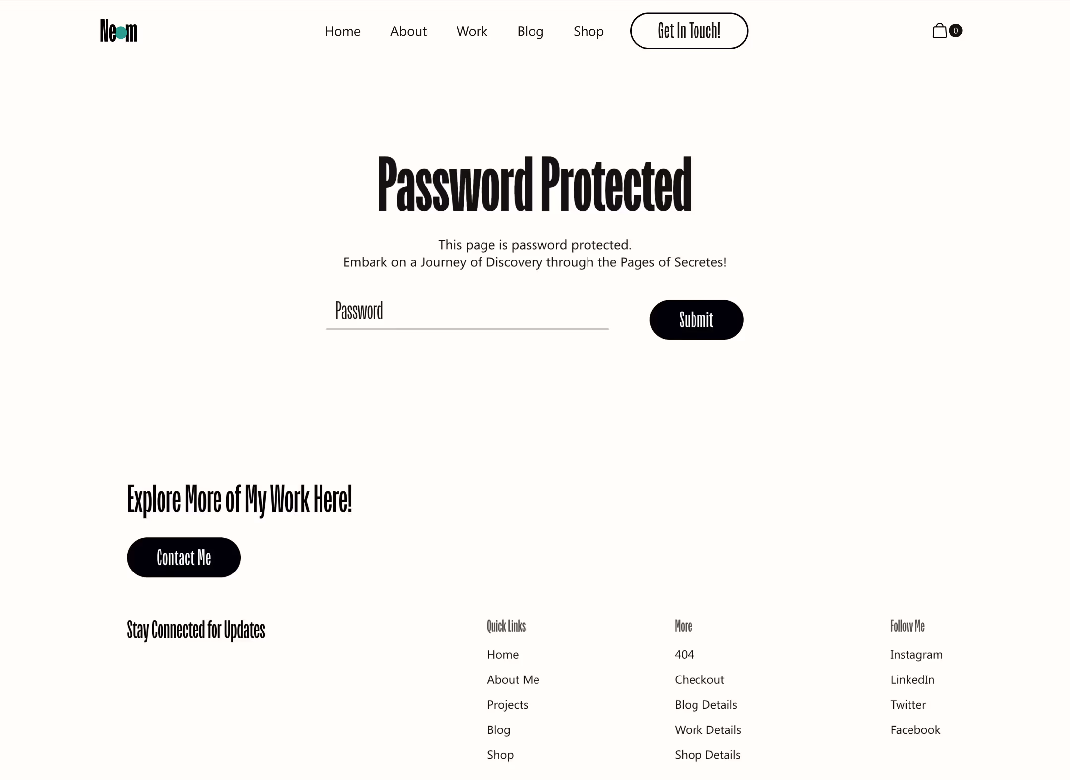 Neom Portfolio Template - Designed by Azwedo.com and Wedoflow.com