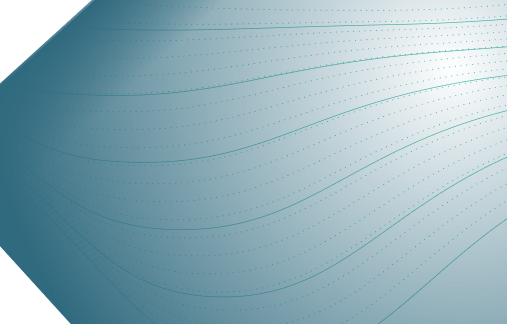 Abstraktes petrolblaues Design mit geschwungenen Linien und gepunktetem Muster.