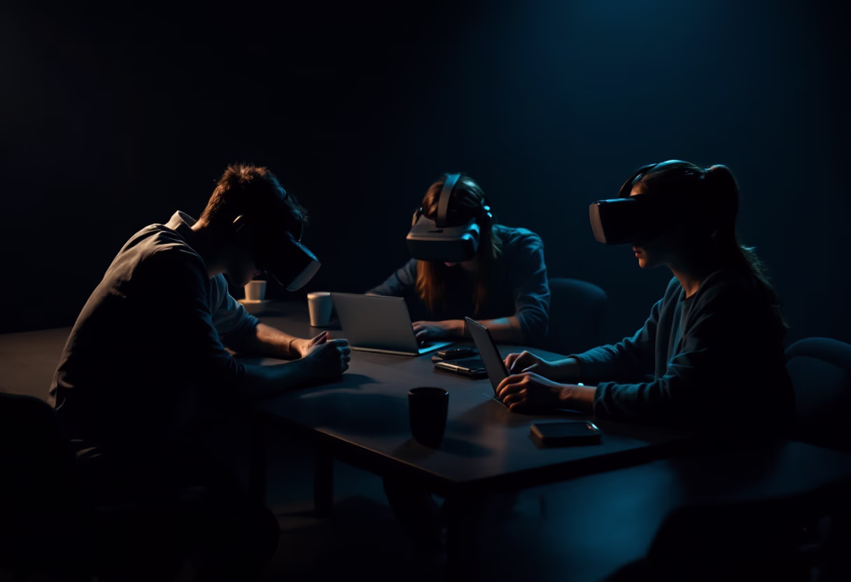 image of students using technology