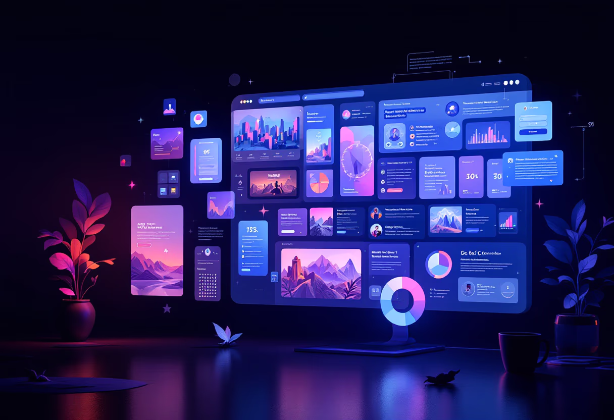 [digital project] image of a complete branding project (for a web design agency)