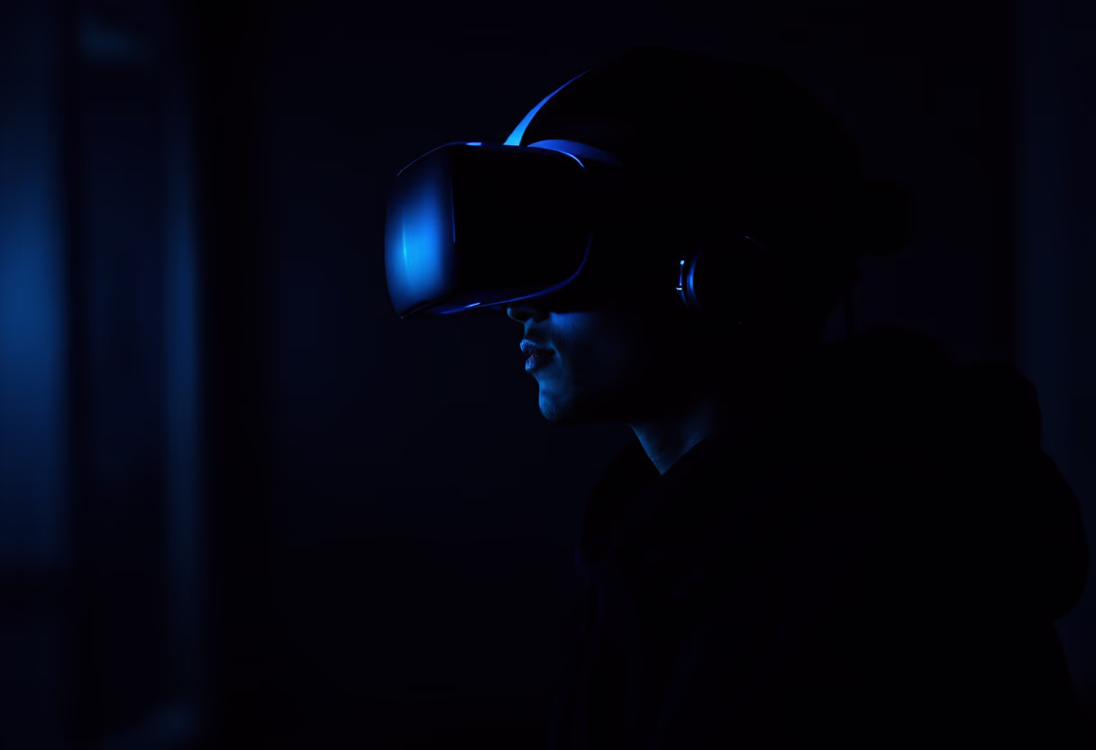 image of virtual reality gameplay (for a gaming and entertainment)