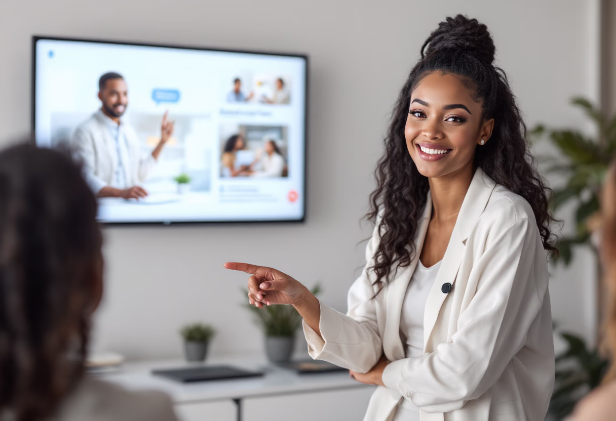 image of job applicants in a discussion at a medical clinic