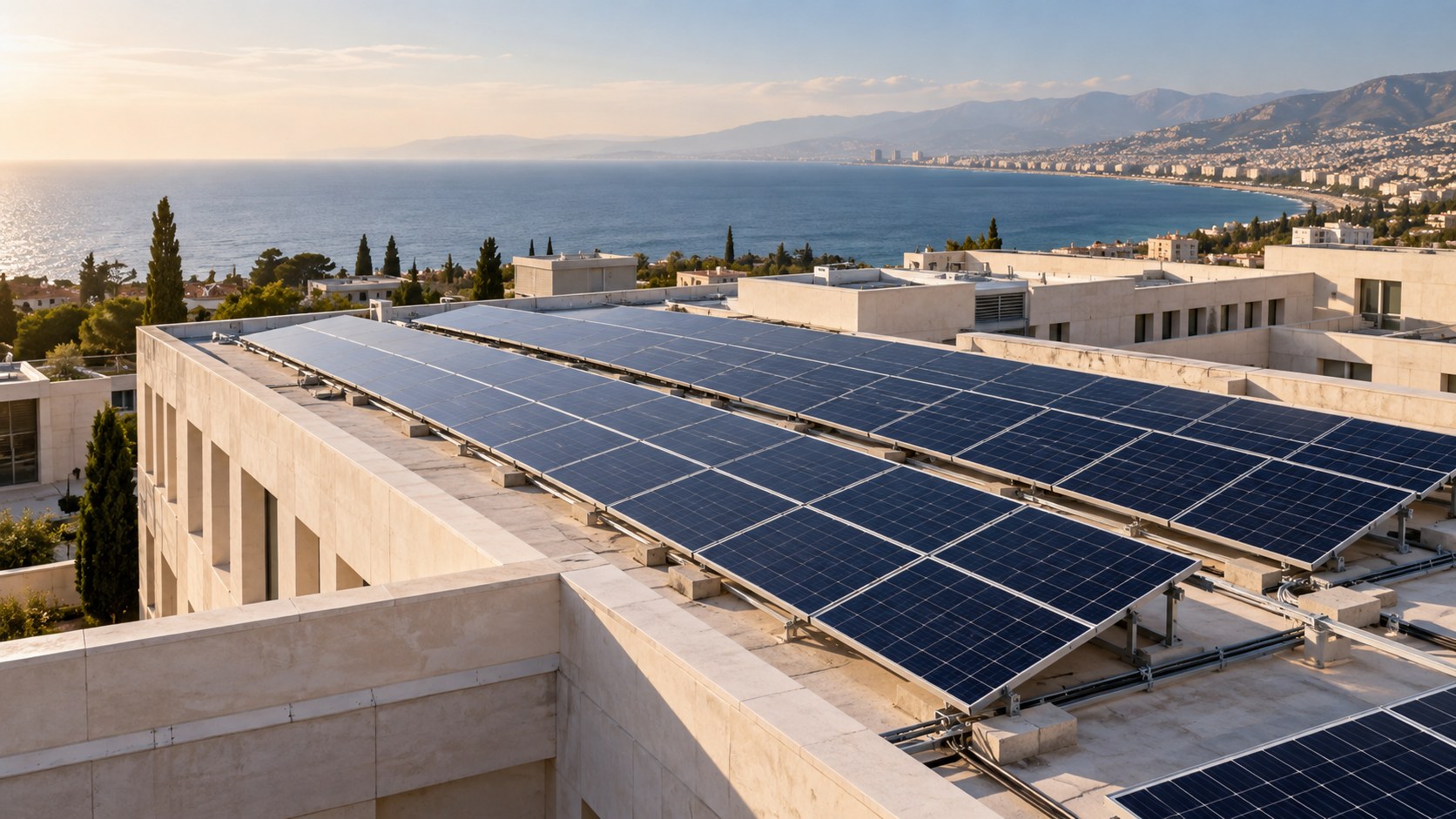 Solar power system supporting commercial and industrial facilities