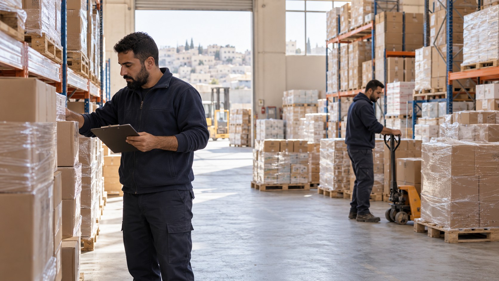Illustrative logistics sector image