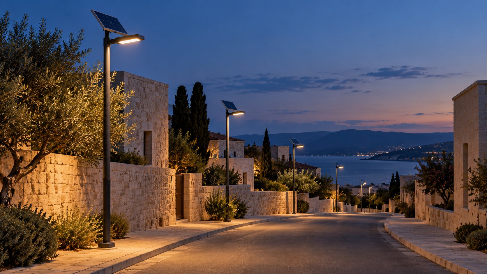 Solar street lighting system providing reliable illumination