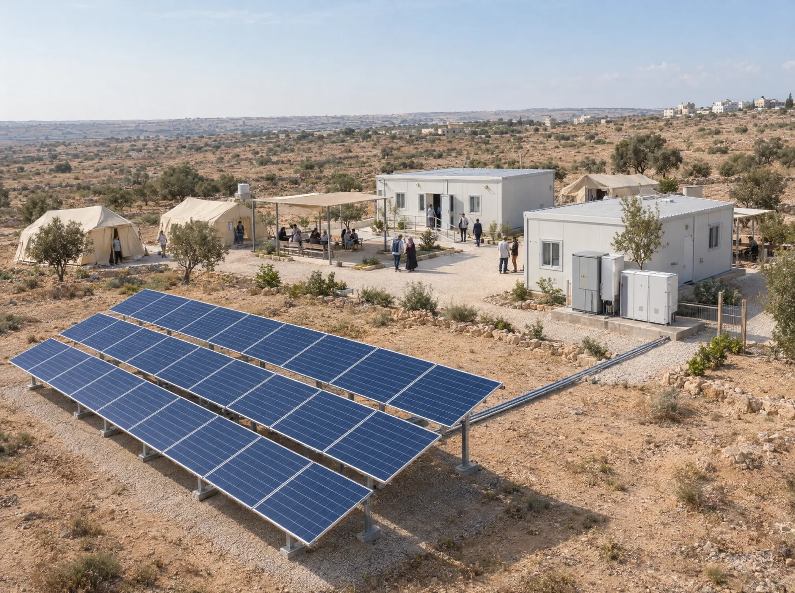 Solar power system supporting humanitarian and remote facilities