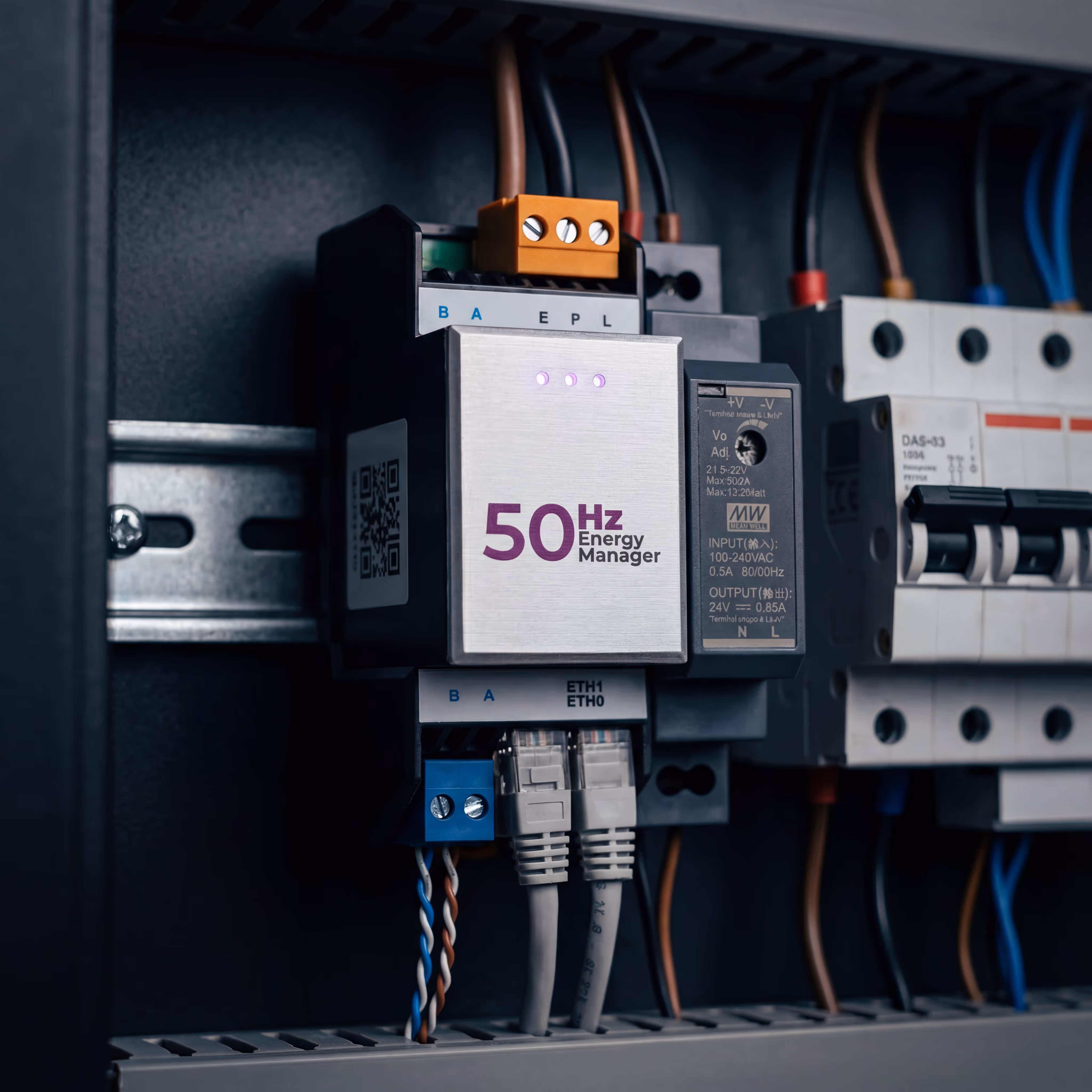 Rennergy 50Hz Energy Manager installiert im Schaltschrank