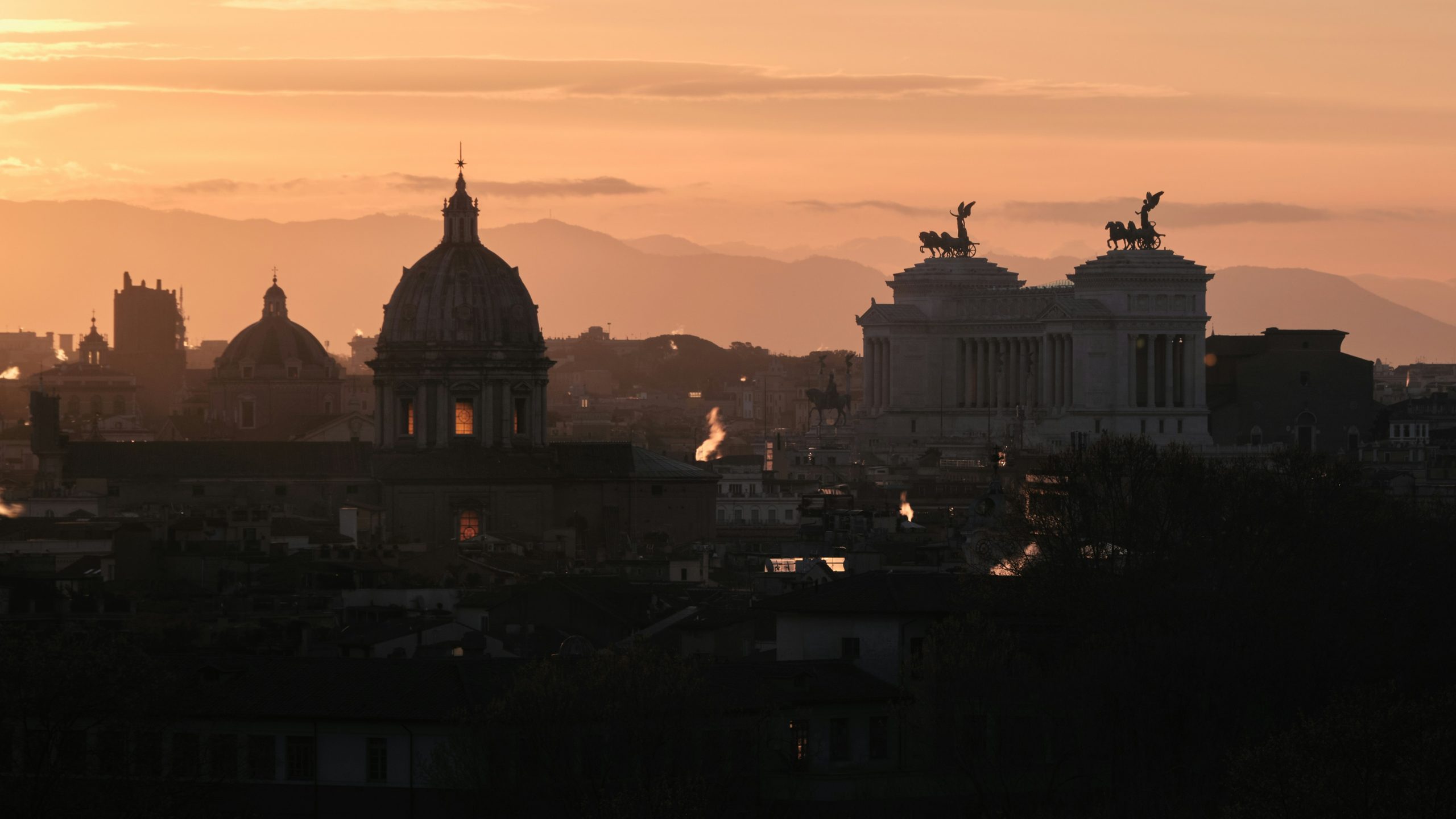 Rome at sunset from the Gianicolo