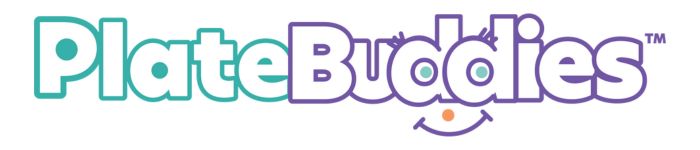 Plate Buddies logo for the interactive kids plate and character mealtime system.