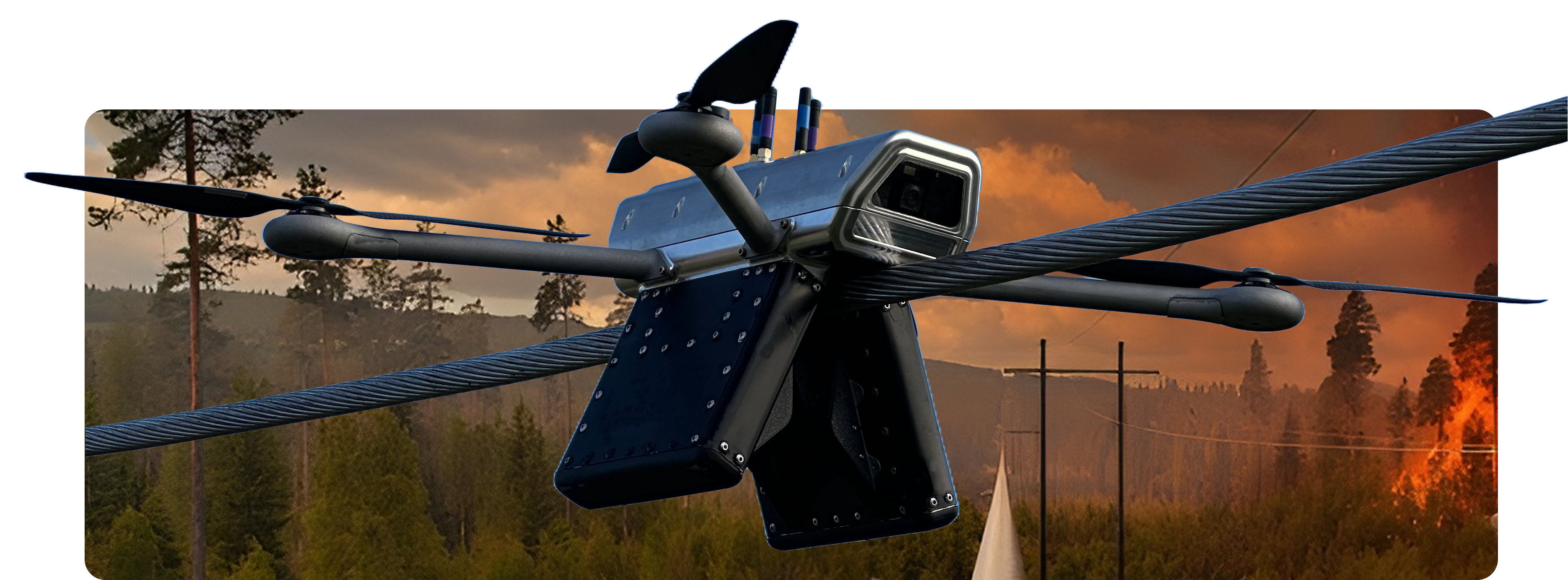 Nomadic drone wildfire detection