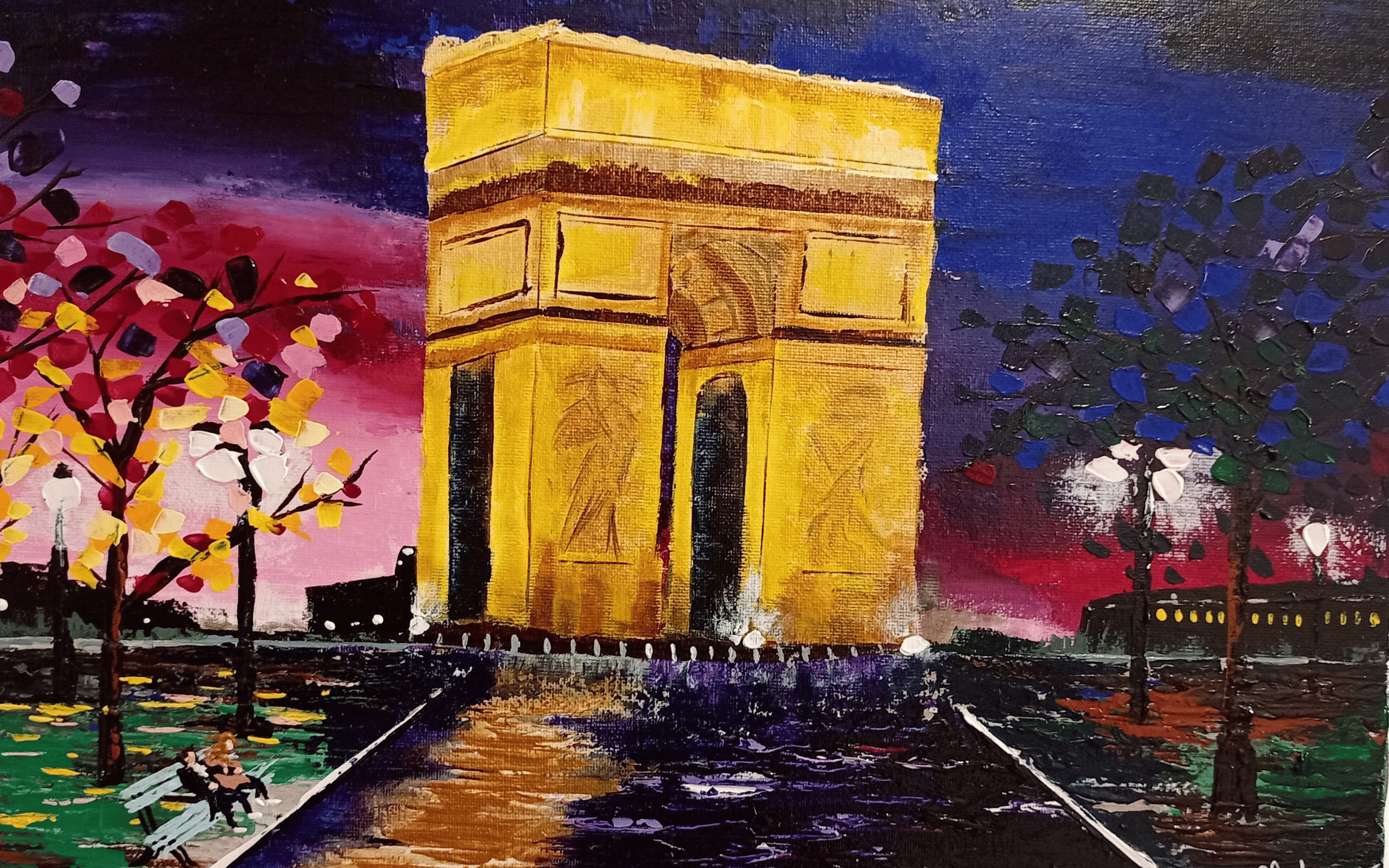 Lovers in Paris - Arc de Triomphe