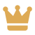 Simple gold crown icon with rounded points.