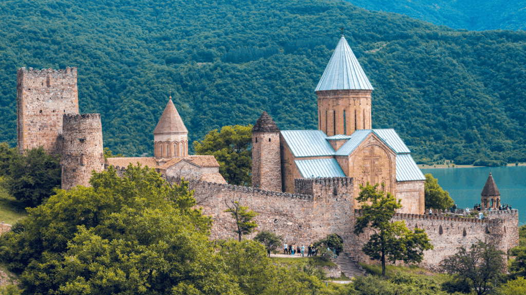 Image of Ananuri Fortress Complex, located in Ananuri, Georgia.