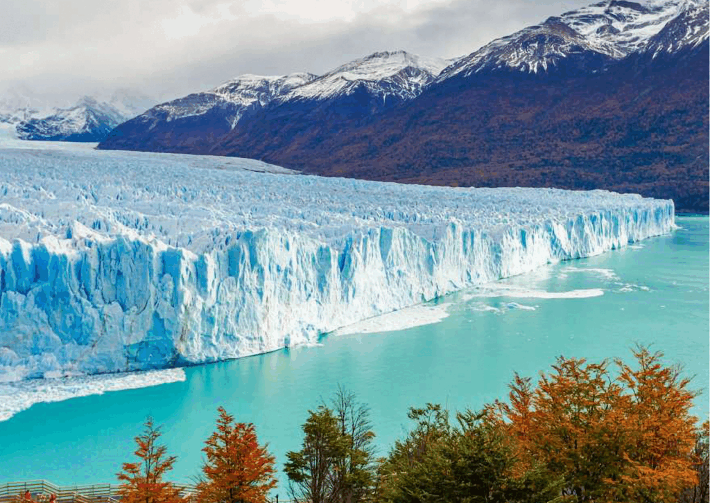 Picture shows the Perito Moreno Glacier in Argentina.