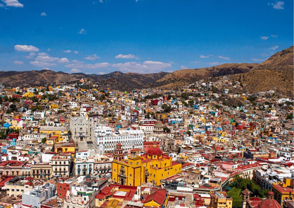 Image shows Guanajuato City in Mexico.