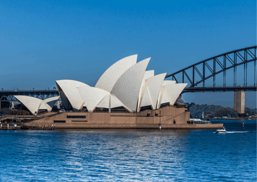A picture of the Sydney Opera House in Sydney, Australia.