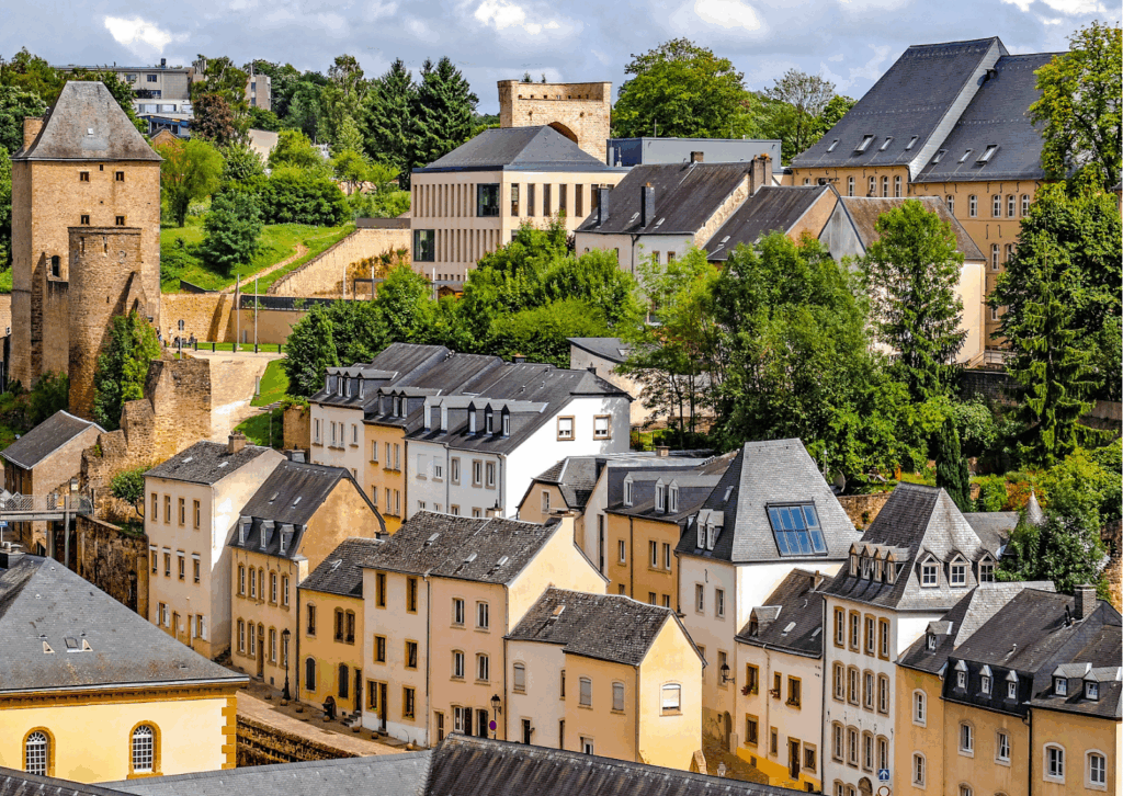 Image shows Luxembourg, a country with easy citizenship through ancestry or naturalization.