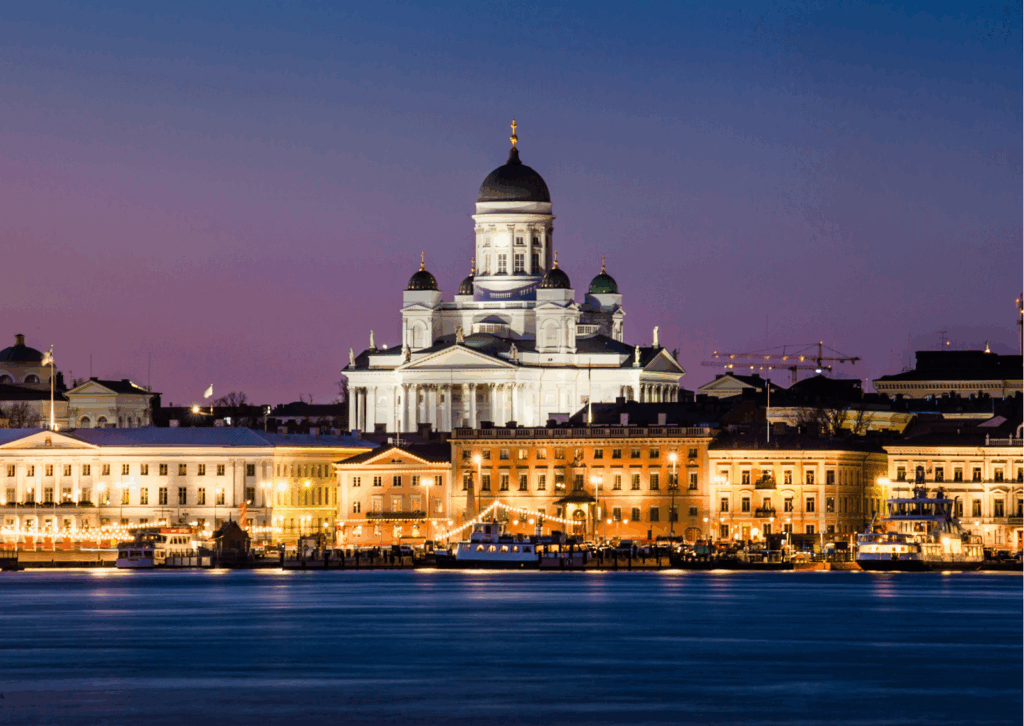 An image of the Helsinki Cathedral in Helsinki, Finland.