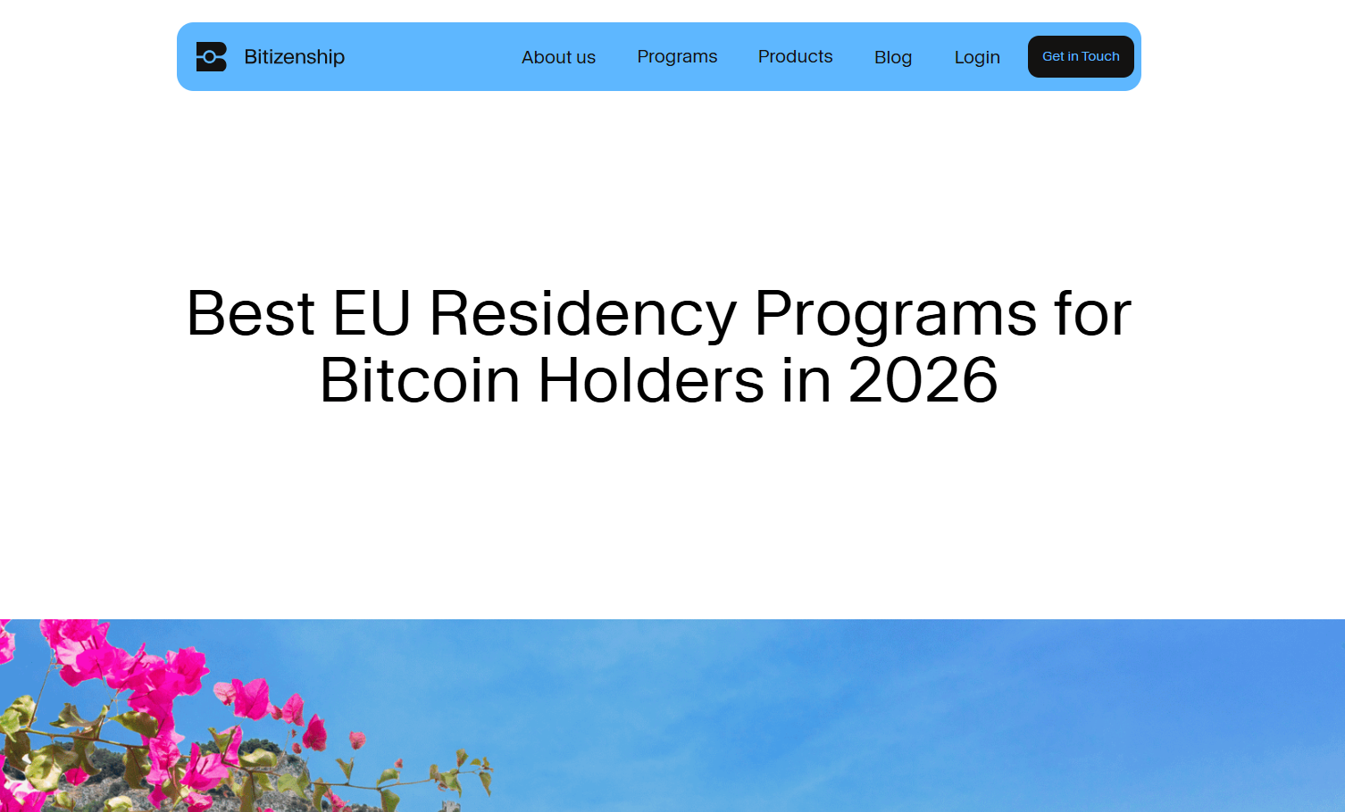 Bitizenship's EU Residency Programs