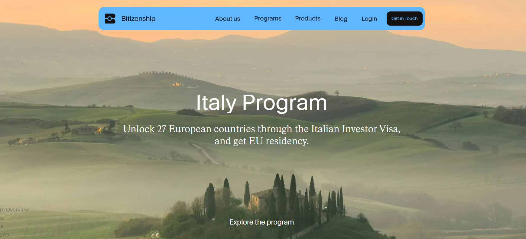 Bitizenship Italy Program