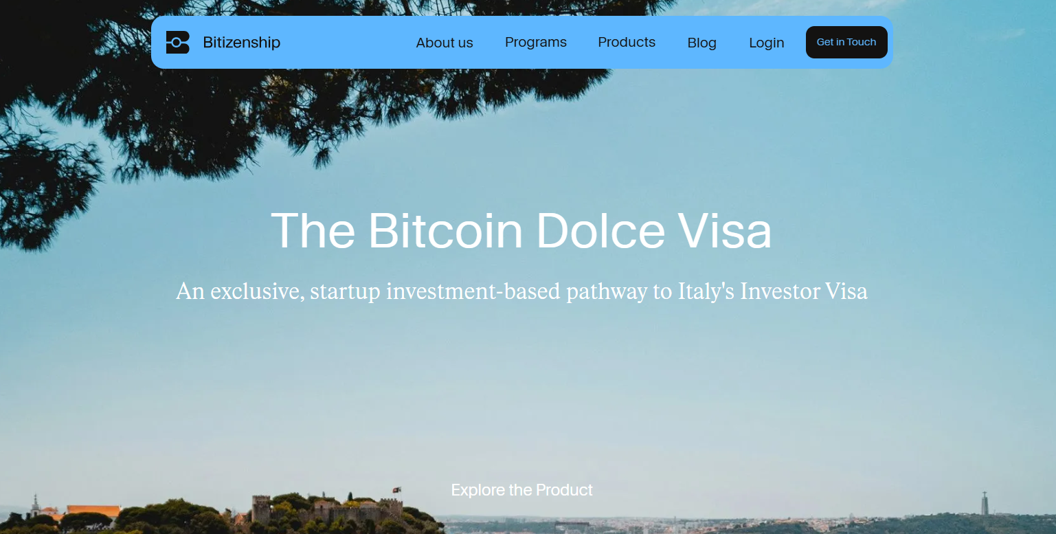 Bitizenship's Bitcoin Dolce Visa