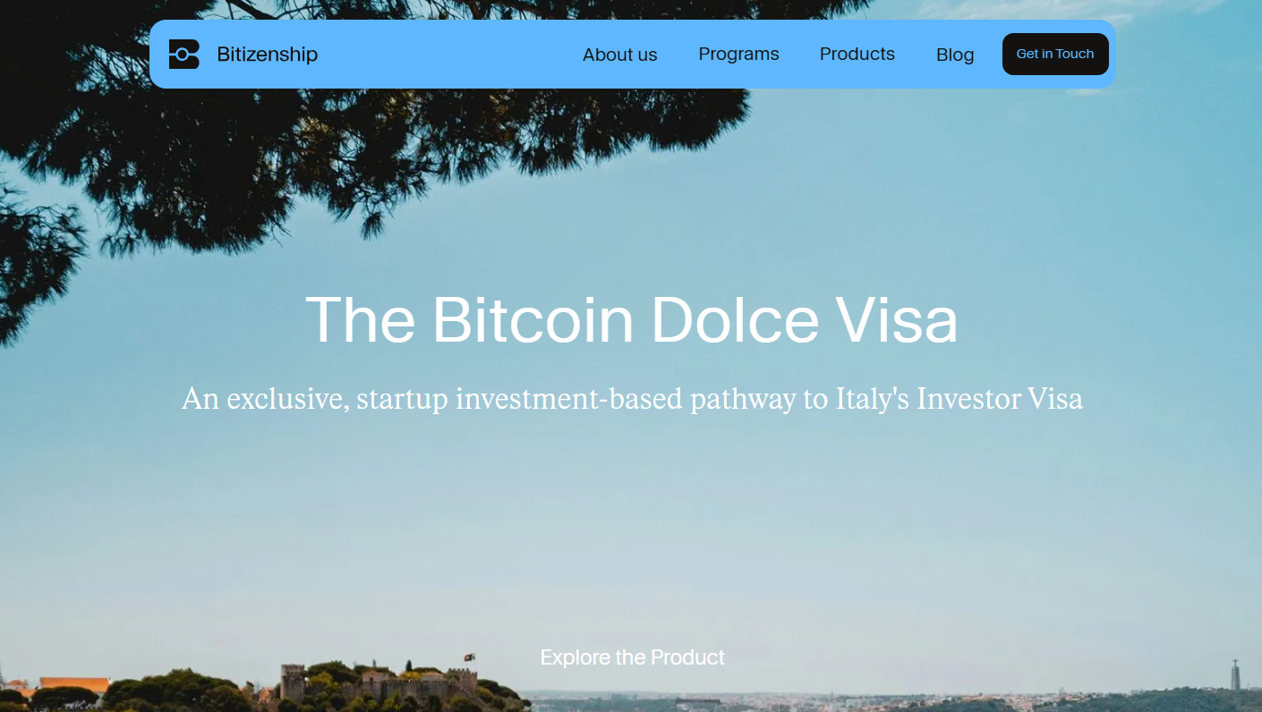 Bitizenship's Bitcoin Dolce Visa