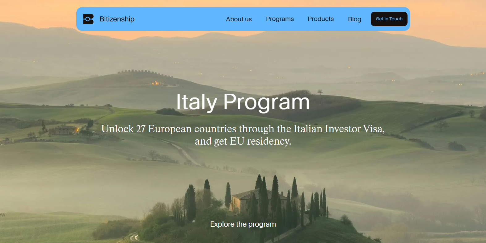 Bitizenship's Italy Investor Visa Program