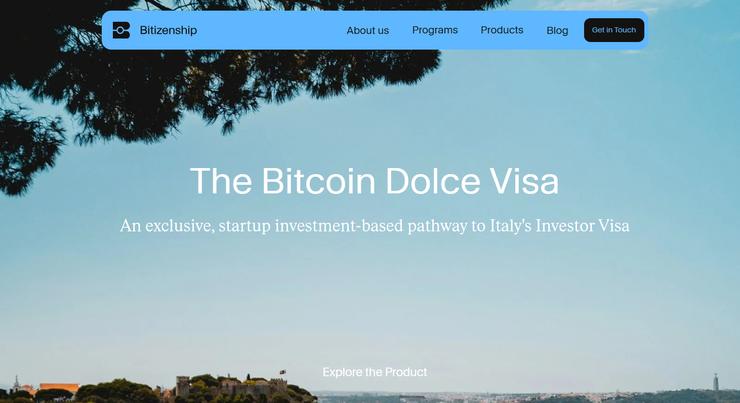 Bitizenship's Bitcoin Dolce Visa