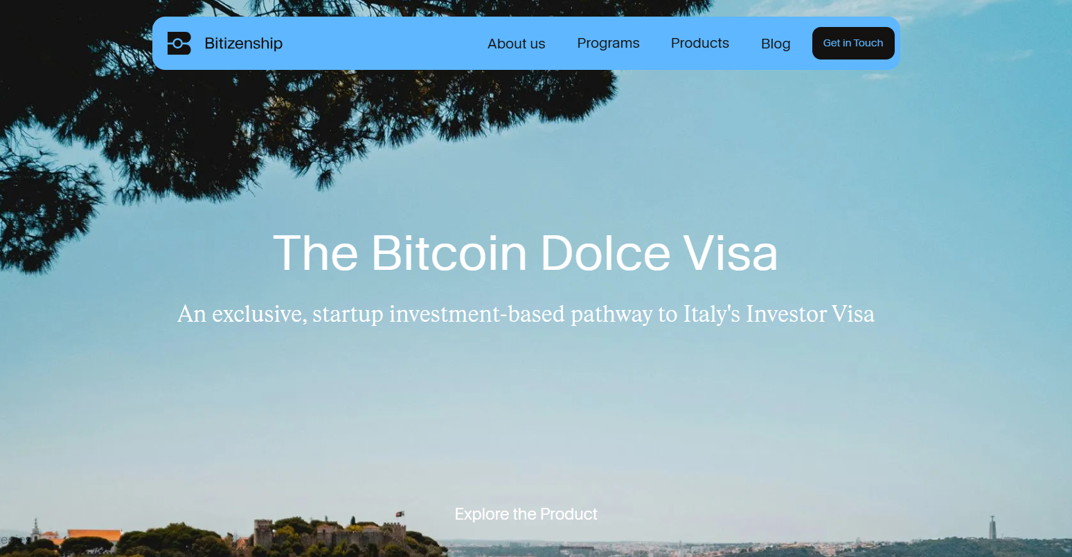 Bitcoin Dolce Visa for Italy