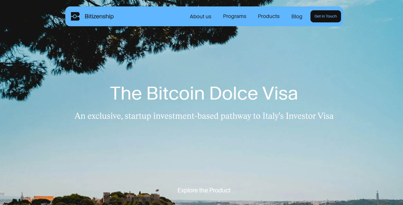 Bitizenship's Bitcoin Dolce Visa