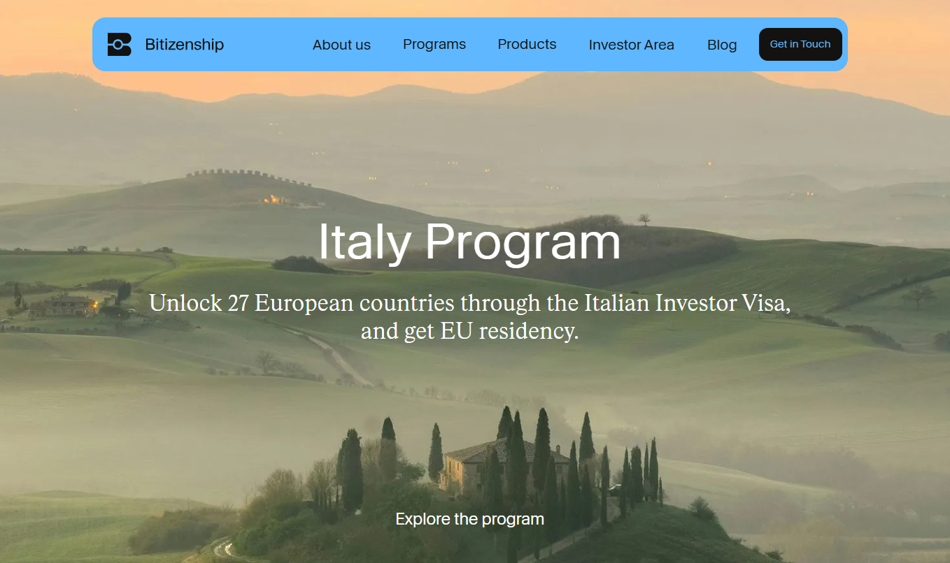 Italy Investor Visa for Crypto Holders