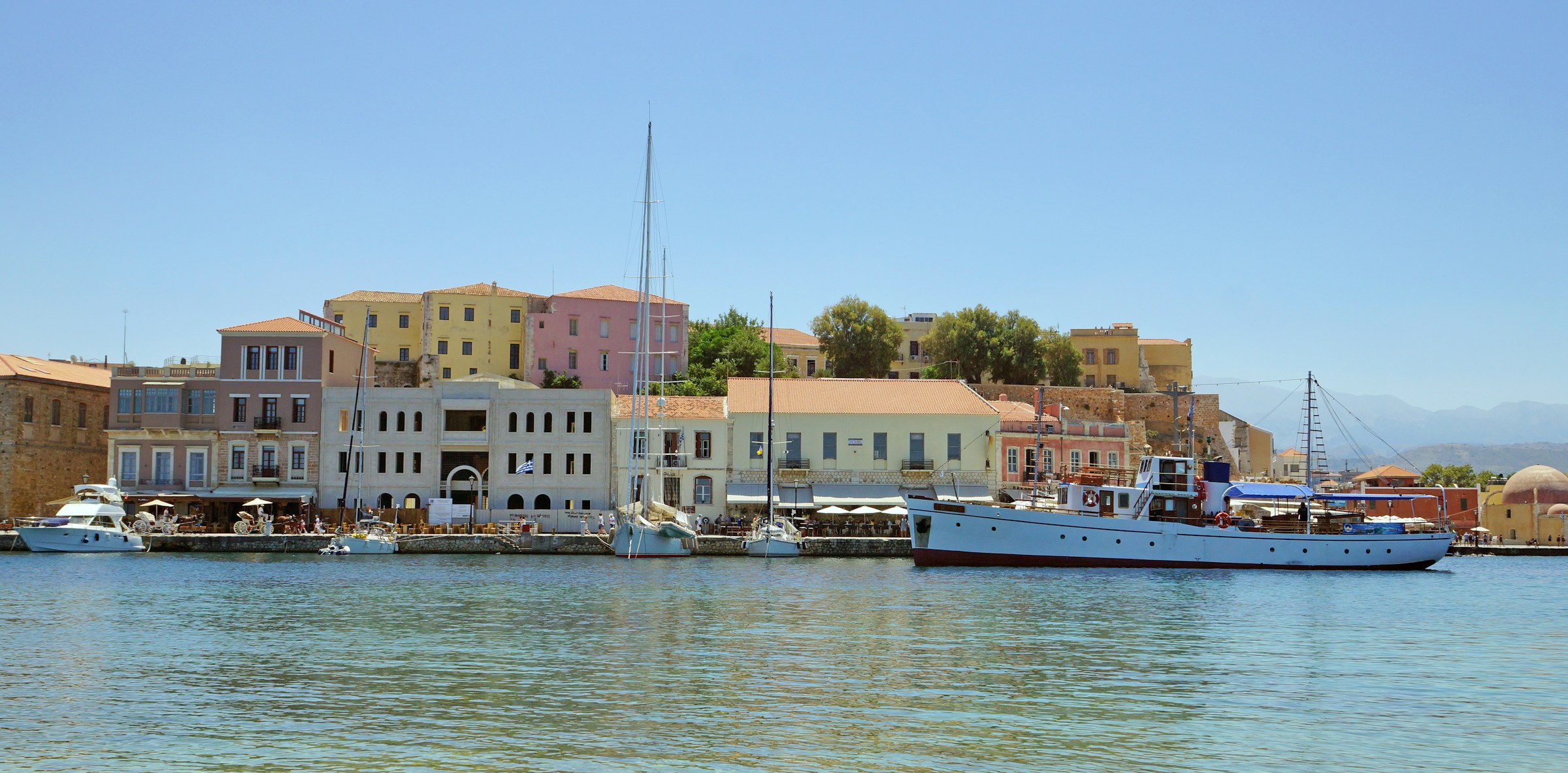 The old Venetian harbour of Chania, Crete, Greece