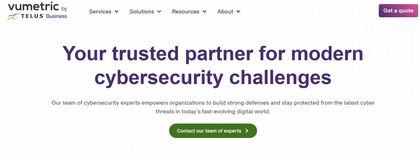 Cybersecurity experts at Vumetric by TELUS Business