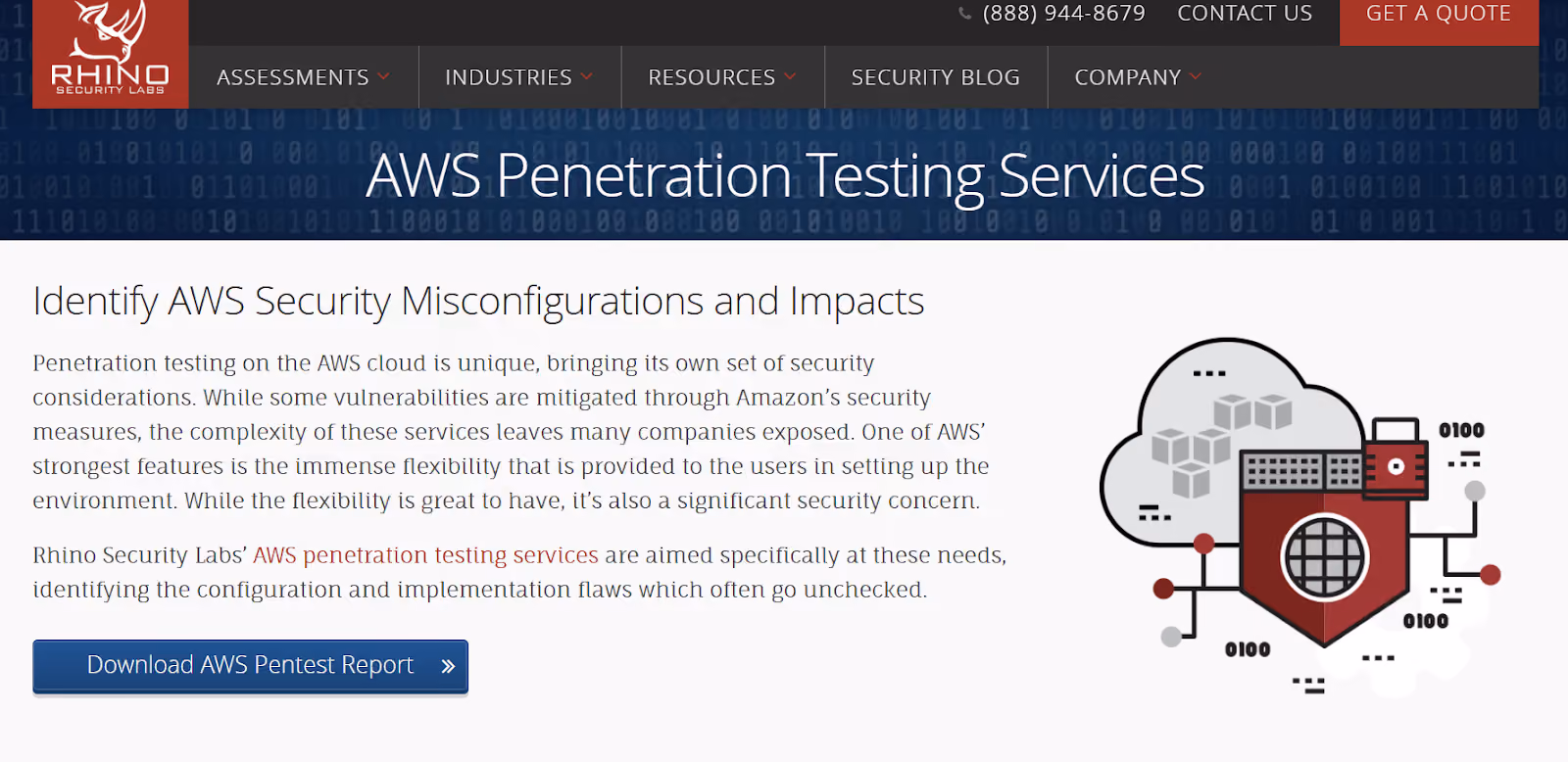 Rhino Security Labs Website Screenshot