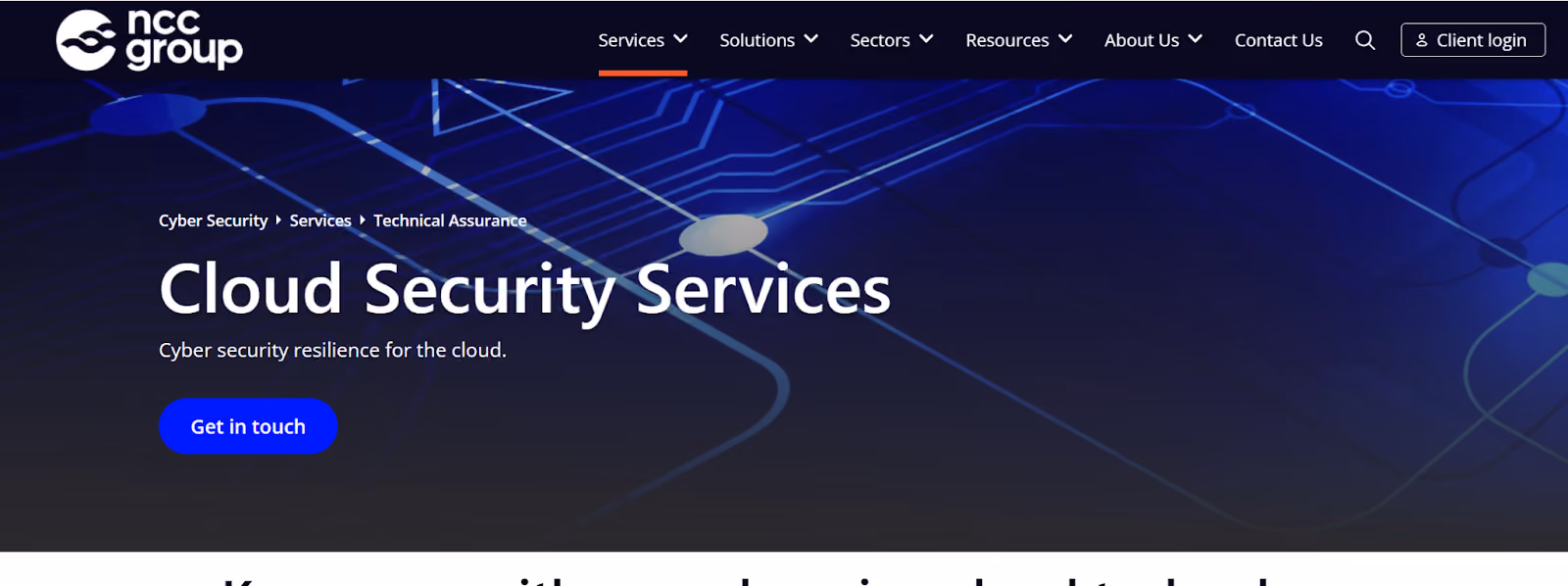 NCC Group Website Screenshot