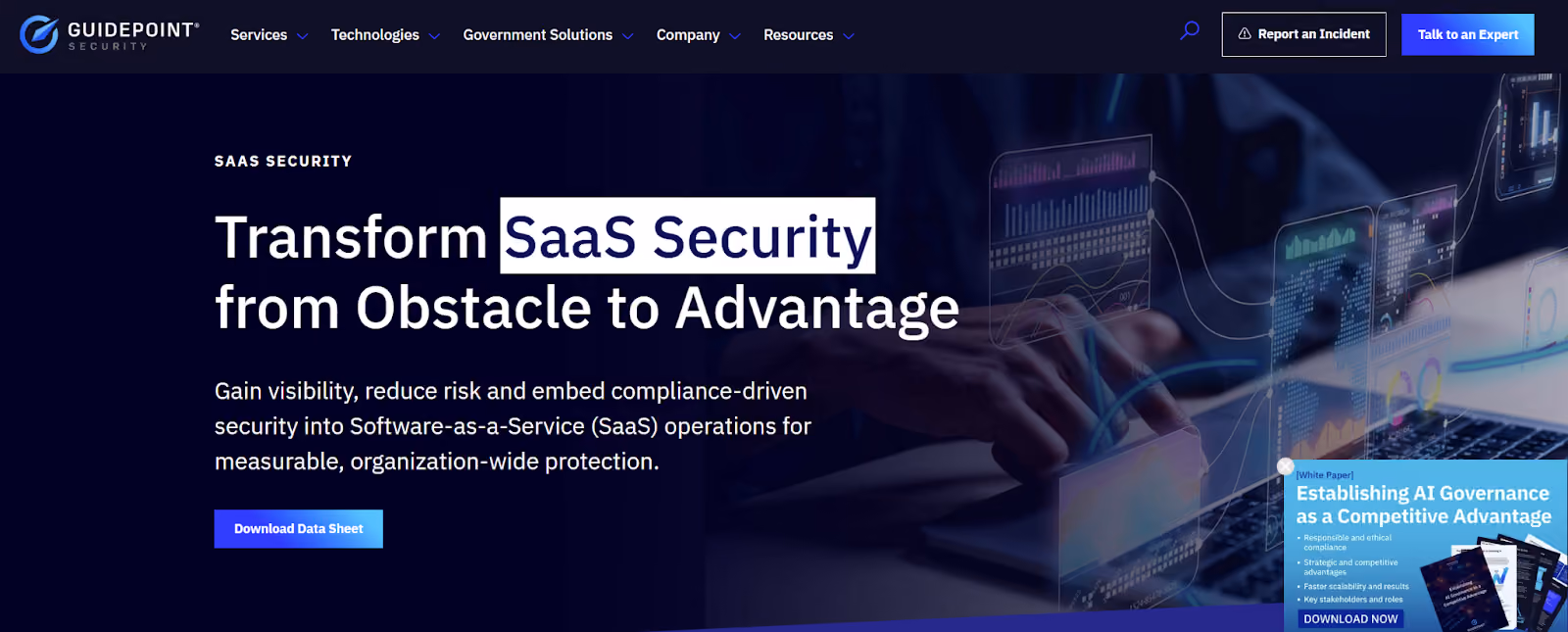 GuidePoint Security Website Screenshot