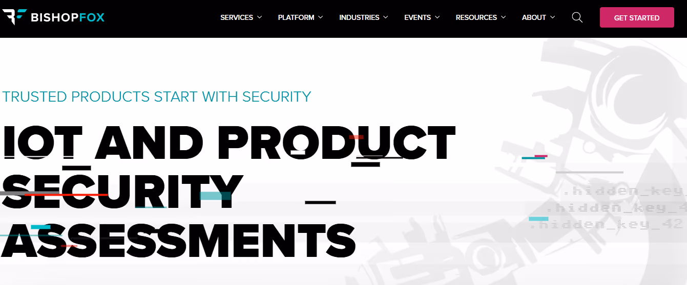 Screenshot of the BishopFox webpage