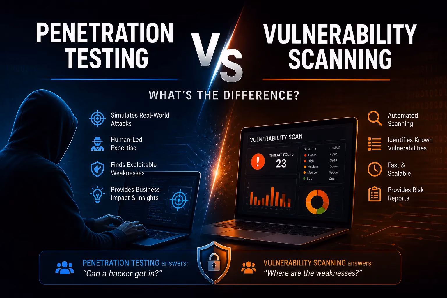 Penetration Testing vs Vulnerability Scanning