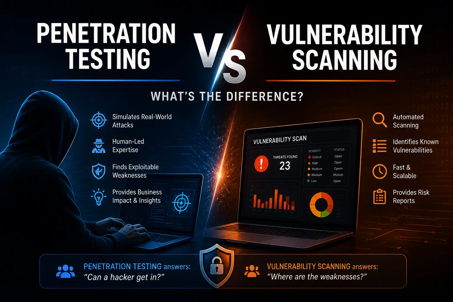 Penetration Testing vs Vulnerability Scanning