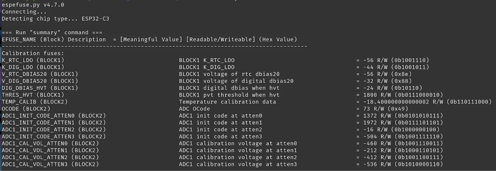 Screenshot of hardware security fuse configuration panel with JTAG protection