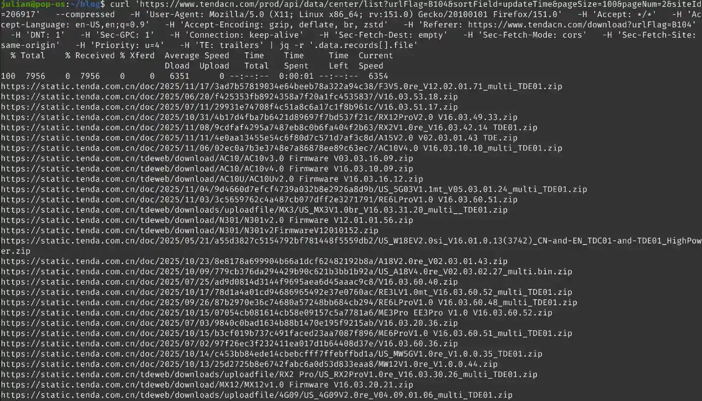 screenshot of terminal