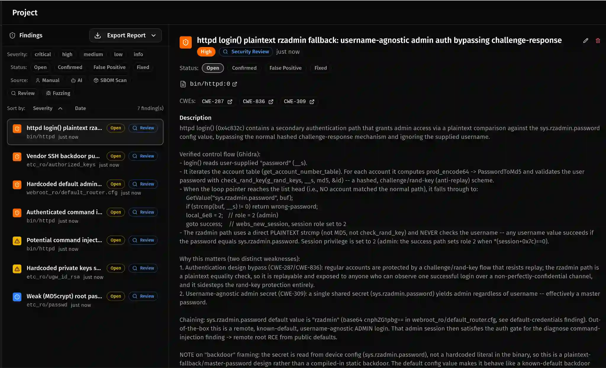 Wairz web interface