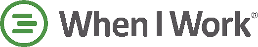 When I Work company logo with green icon and gray text.
