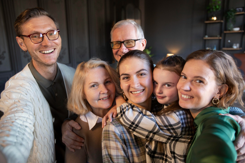 A group of people standing next to each other