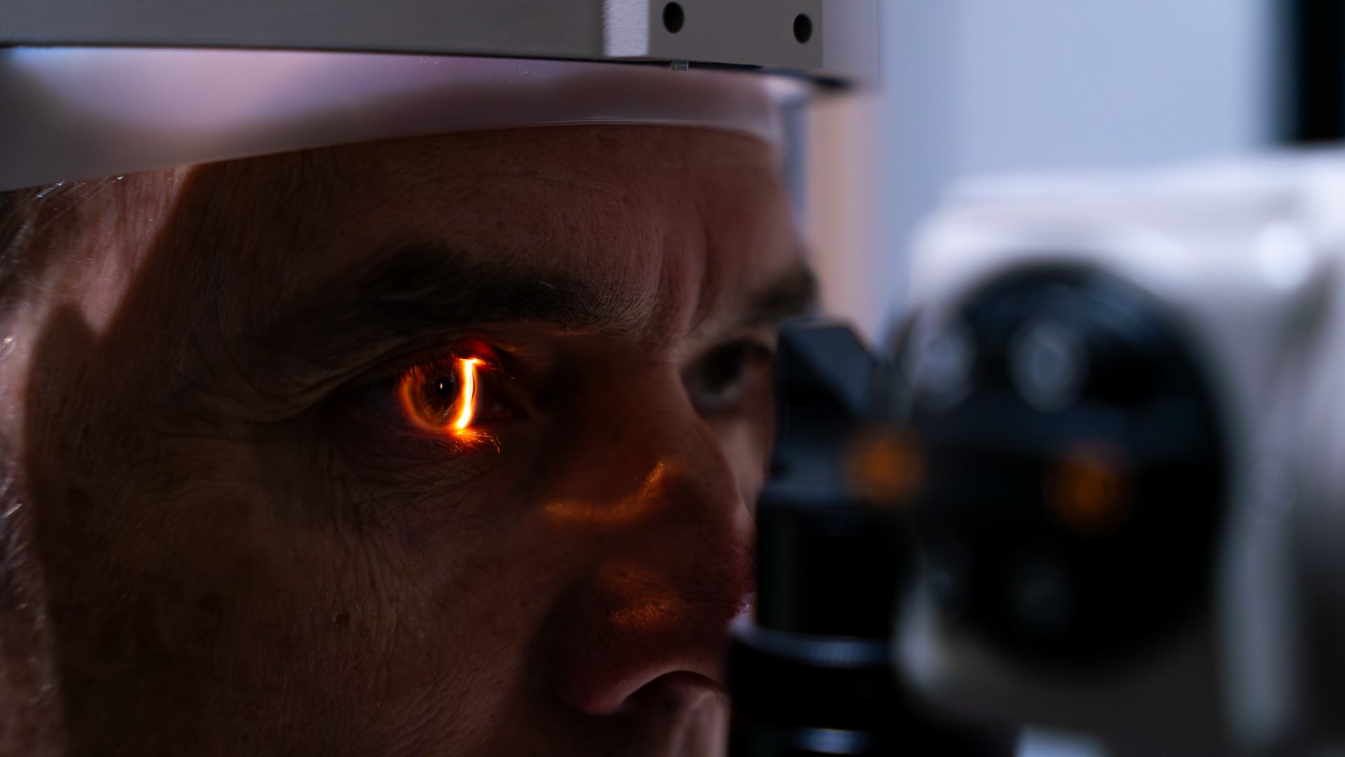 Women having an eye exam