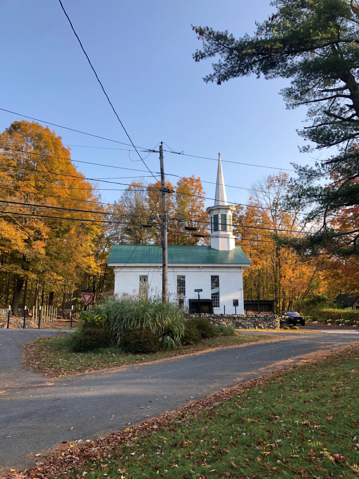 Phillipsport Church House, a restored 1823 church rental in Wurtsboro, New York