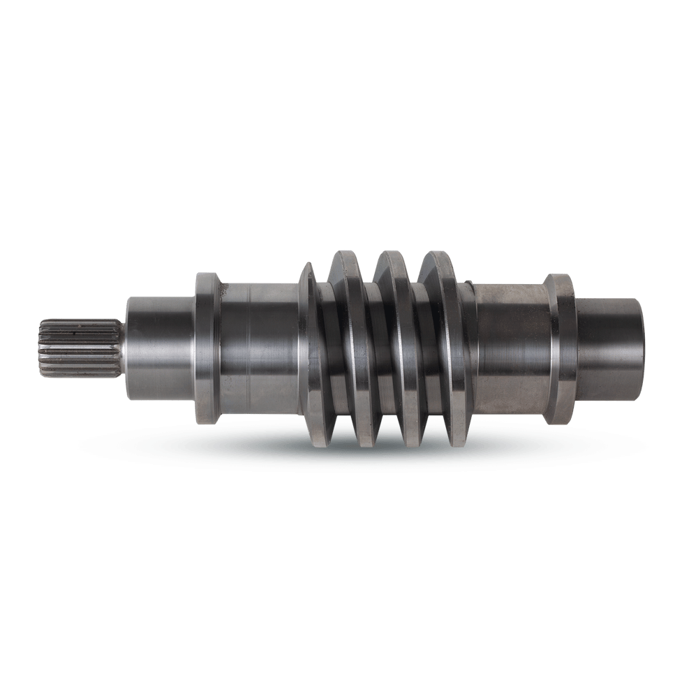 Custom machined worm shaft.